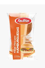 FACILITAS PAN DE HAMBURGUESA X4