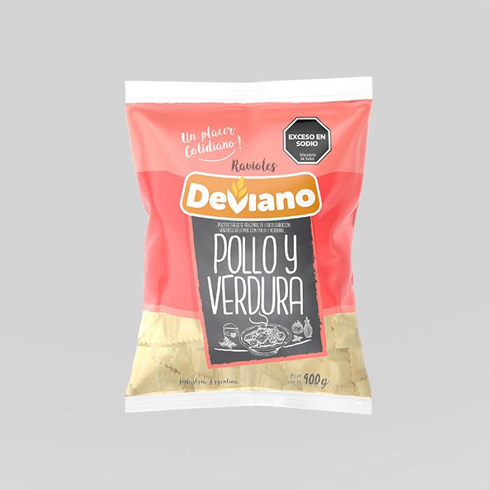 DEVIANO RAVIOLES POLLO Y VERDURA x900g