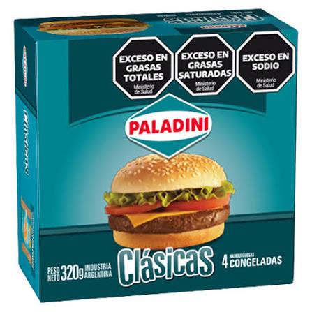 PALADINI HAMBURGUESAS X 4 CLASICAS
