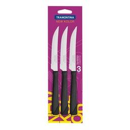 CUCHILLOS X 3 UNID. TRAMONTINA NEW KOLOR