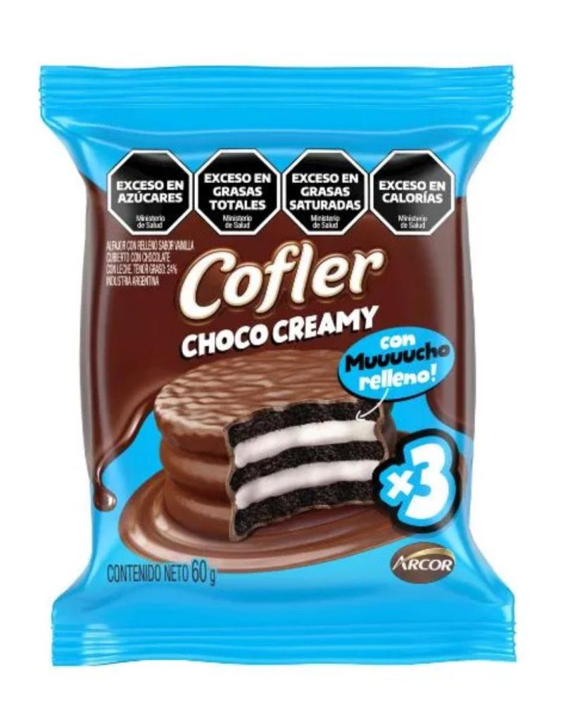 COFLER ALFAJOR CHOCO CREAMY TRIPLE X60GR