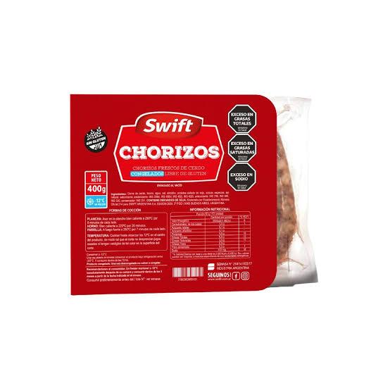 SWIFT CHORIZO DE CERDO CONGELADO X400G